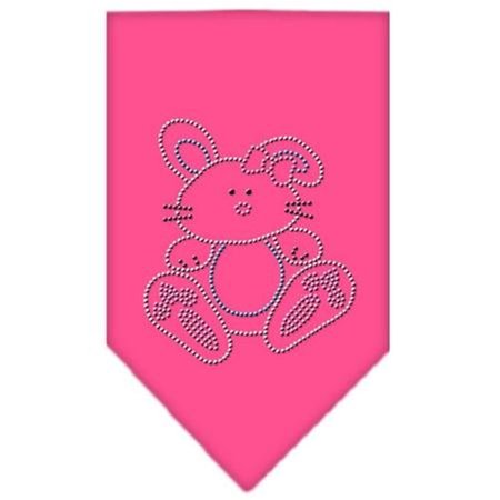 UNCONDITIONAL LOVE Bunny Rhinestone Bandana Bright Pink Small UN814175